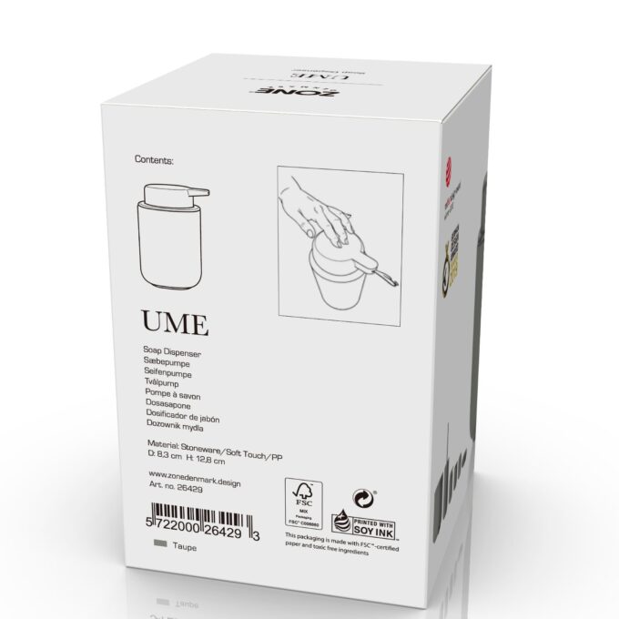 Muilo dozatorius UME pilkai rudas, 250 ml