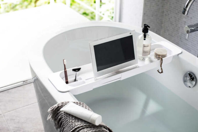 3546 TOWER EXTENDABLE BATHTUB TRAY WH 5 1
