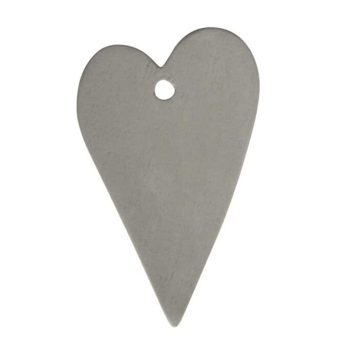 Pilka dekoratyvinė medinė širdelė