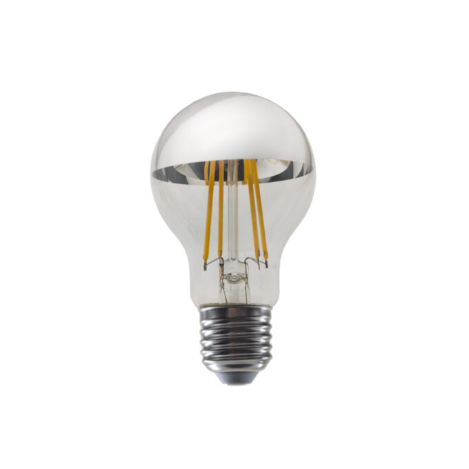 Dekoratyvinė LED lemputė silver E27/8W/2700K