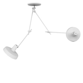 Arigato baltos spalvos metalinis pakabinamas šviestuvas su dviem šviesos šaltiniais