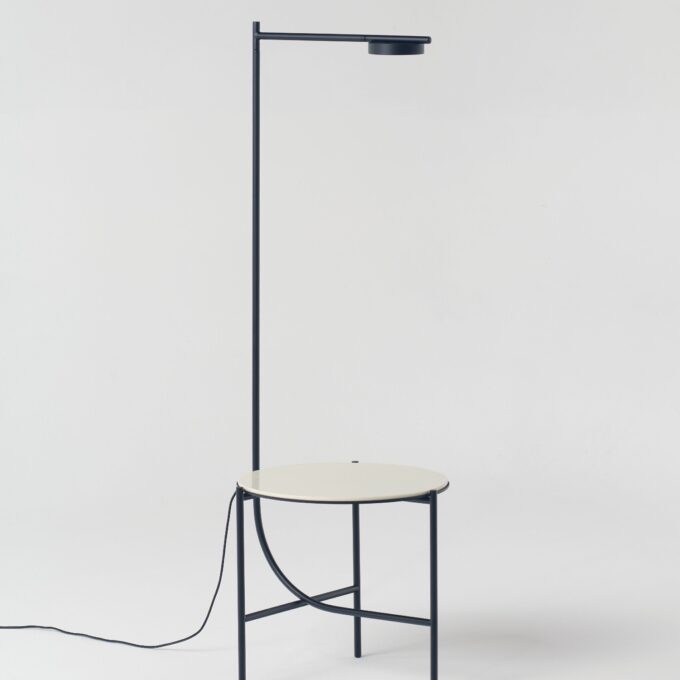 Pastatomas šviestuvas IGRAM Lamp + Table, baltas