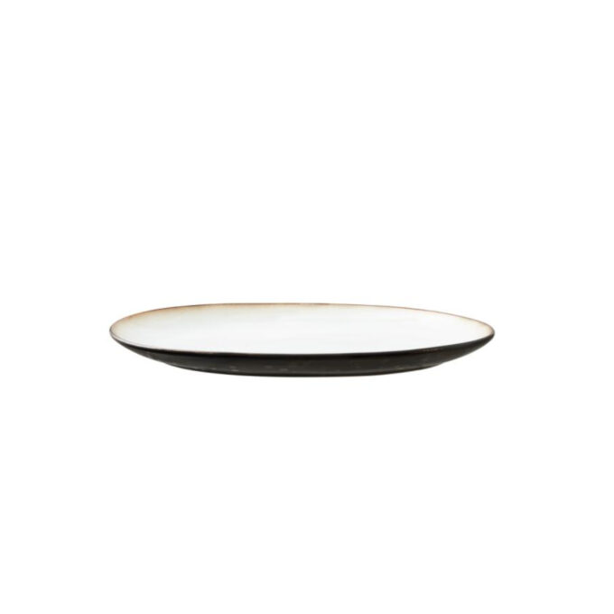 Ovali serviravimo lėkštė Bitz grietinėlės balta, 36 x 25cm