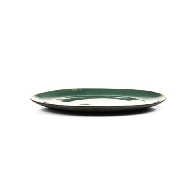 Ovali serviravimo lėkštė Bitz žalia, 45 x 34 cm