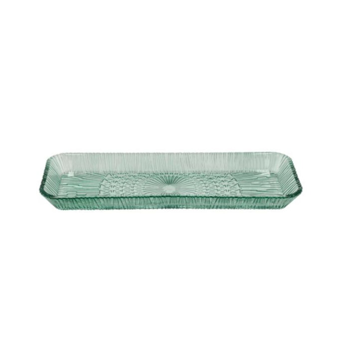 Stiklinė stačiakampė serviravimo lėkštė Bitz Kusintha, žalia