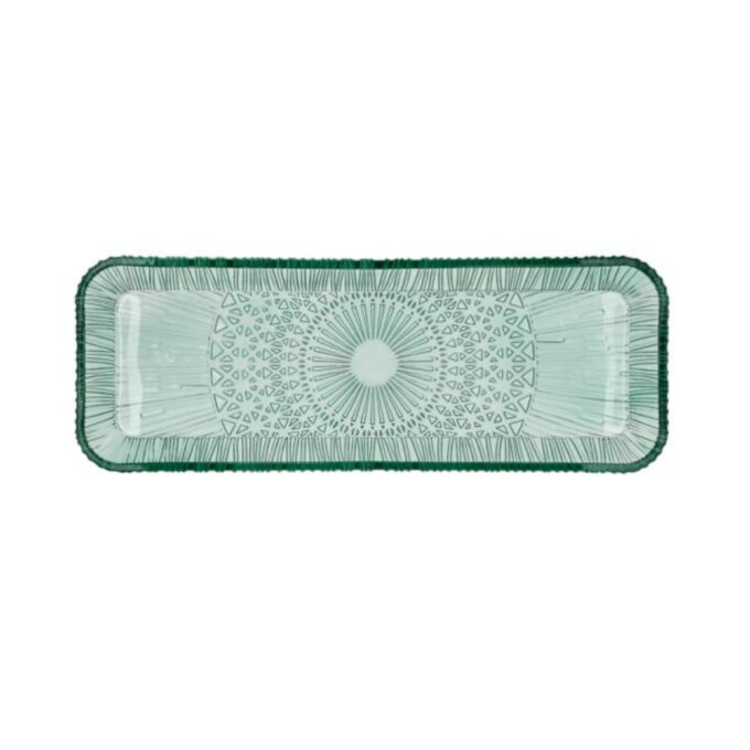 Stiklinė stačiakampė serviravimo lėkštė Bitz Kusintha, žalia