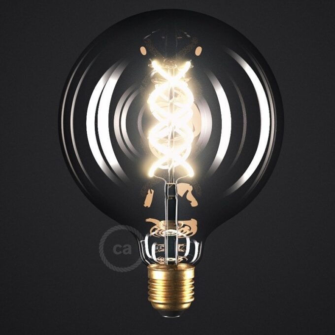 Dekoratyvi LED lemputė Globe G125 Curved Spiral Filament
