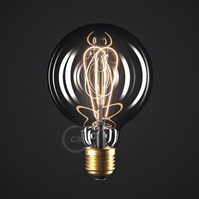 Dekoratyvi LED lemputė Globe G95 Curved Double Loop Filament