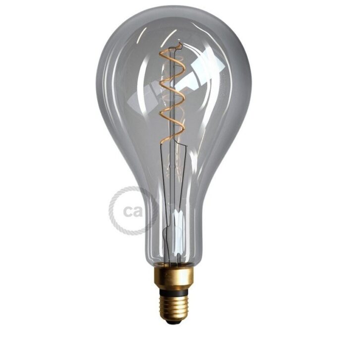Dekoratyvi LED lemputė XXL Pear A165 Curved Spiral Filament