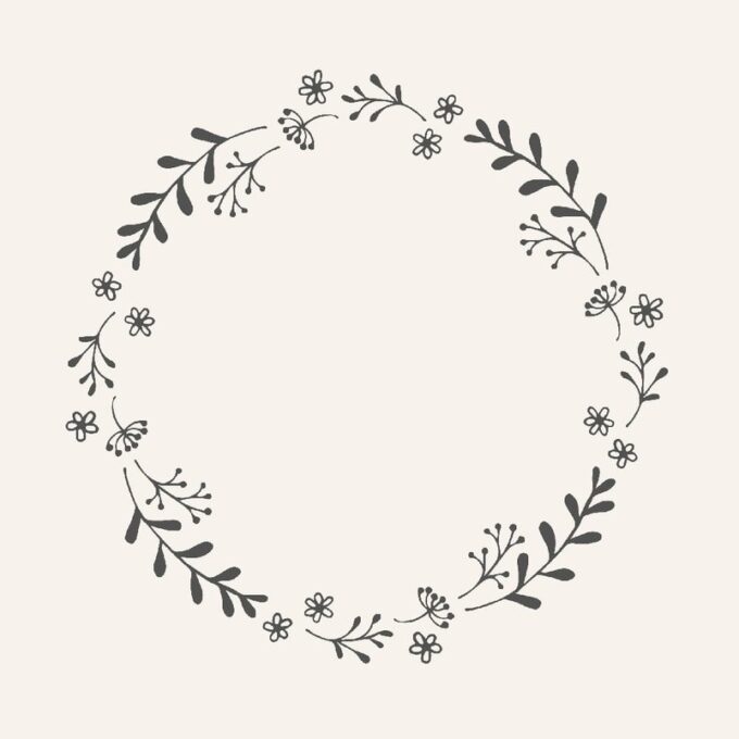 Servetėlės Flower wreath