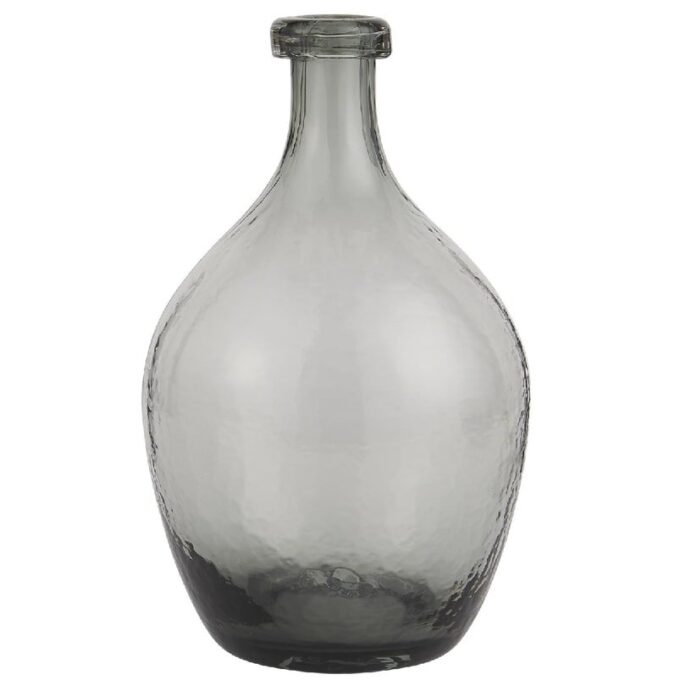Stiklinė vaza Baloon Grey, H28 cm