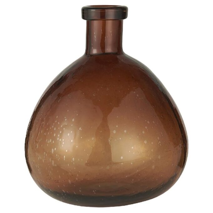 Stiklinė vaza Baloon Brown, H26 cm