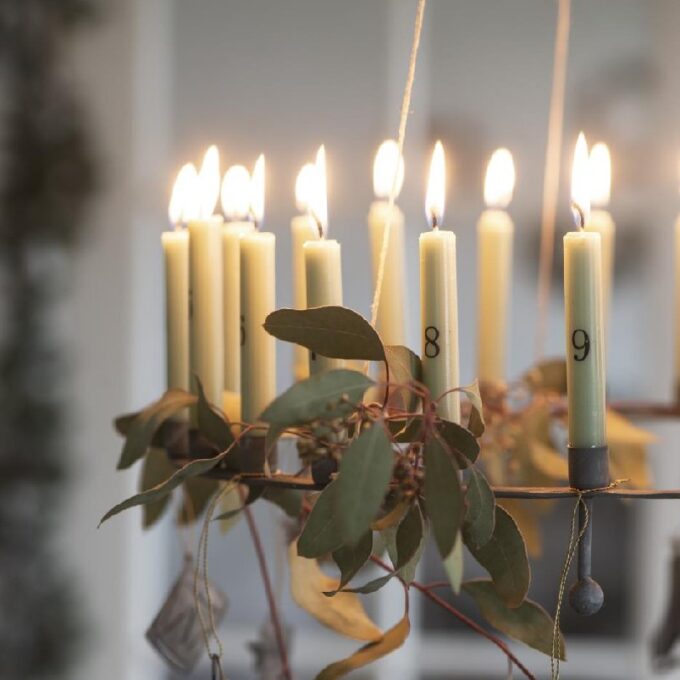 Žvakių rinkinys Advento kalendorius