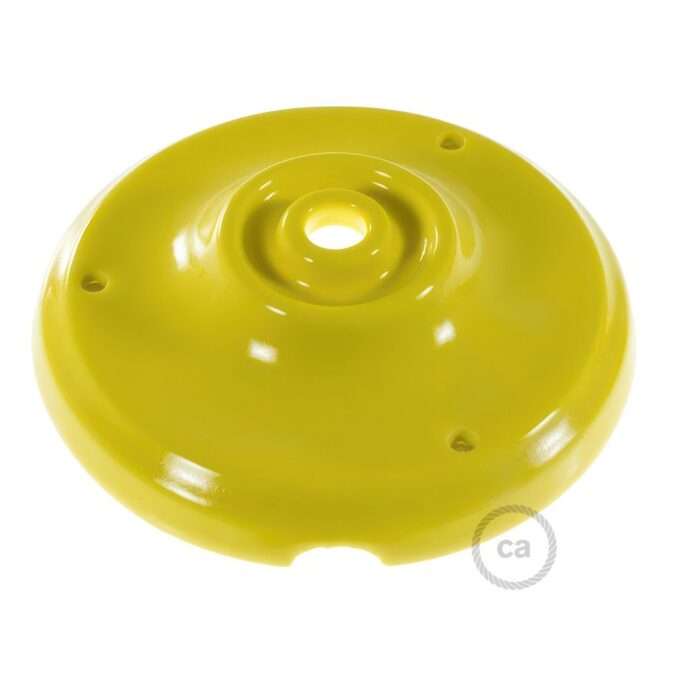 Porcelianinis lubų dangtelis geltonas 10.5