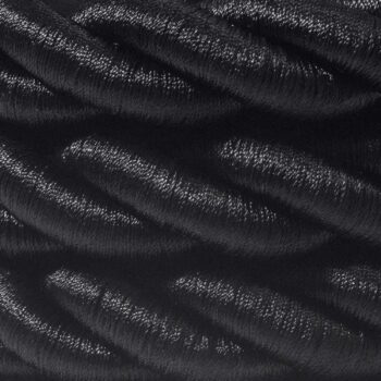 Tekstilinis laidas 2XL juodas blizgus