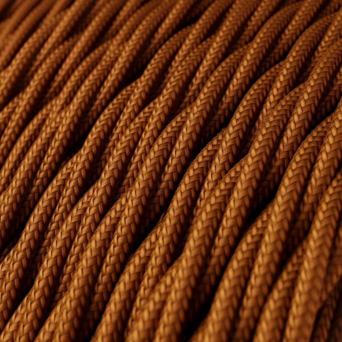 Tekstilinis laidas pintas rudas Whiskey
