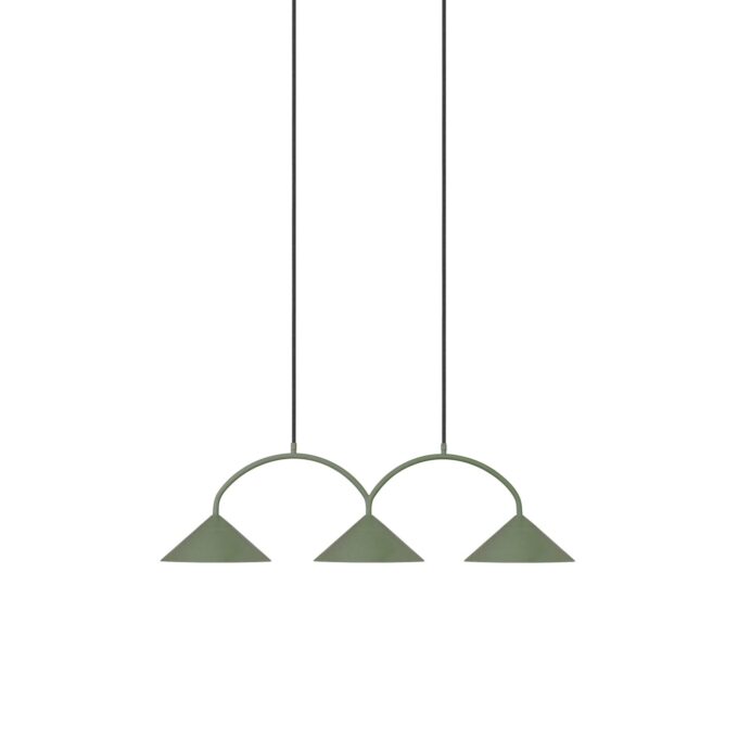 Pakabinamas šviestuvas Curve 3 Green