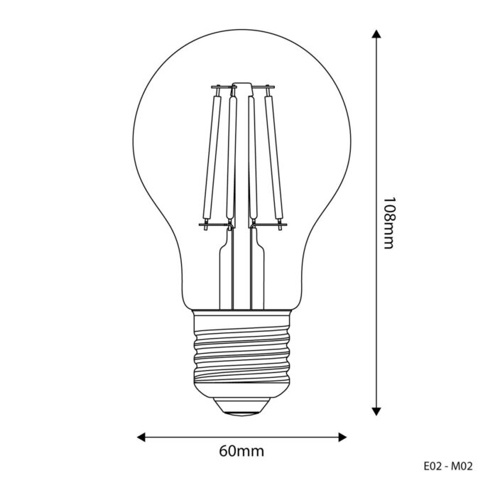 Dekoratyvi LED lemputė Milky Drop A60 E27 4W 2700K - M02