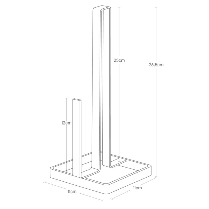 Popierinio rankšluosčio stovas Tower, juodas