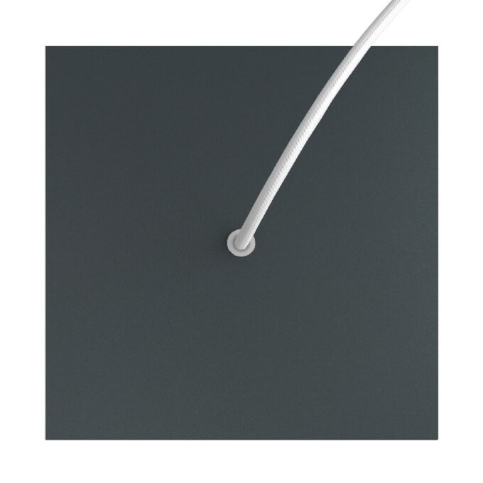 Lubų dangtelis XL metalinis, 20 x 20 cm, antracito, 1 centrinė ir 4 šoninės angos