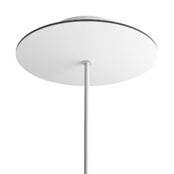 Lubų dangtelis XL metalinis, ø20 cm, baltas matinis, 1 anga