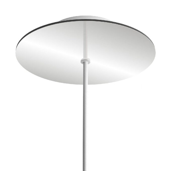 Lubų dangtelis XL metalinis, ø20 cm, pilkas Mirror, 1 anga