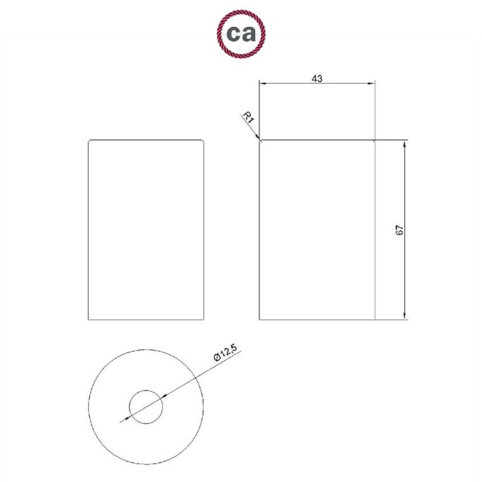 Metalinis lemputės lizdo laikiklis E27 su paslėptu laido fiksatriumi, ø4,3 cm