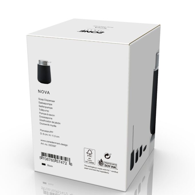 Muilo dozatorius NOVA juodas, 250 ml