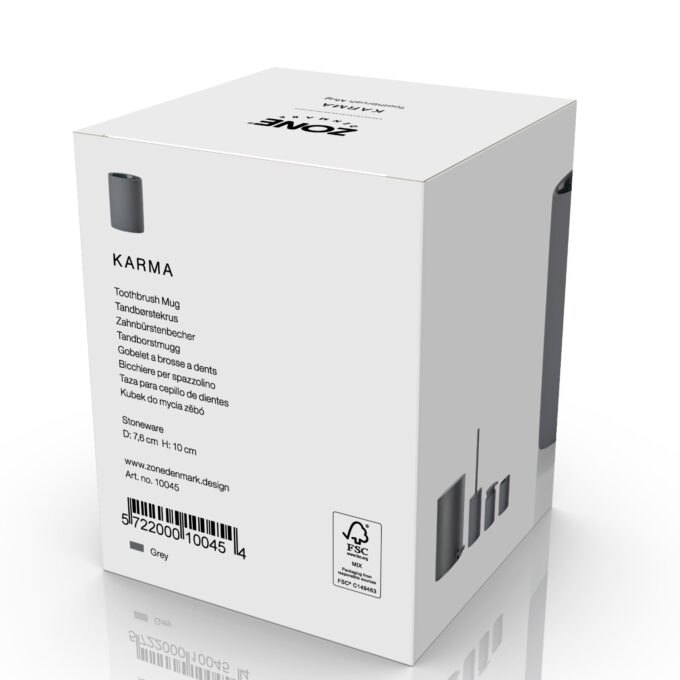 Indelis dantų šepetėliams KARMA, pilkas