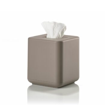Dėžutė servetėlėms UME pilkai ruda, 13 × 13 cm – su servetėle