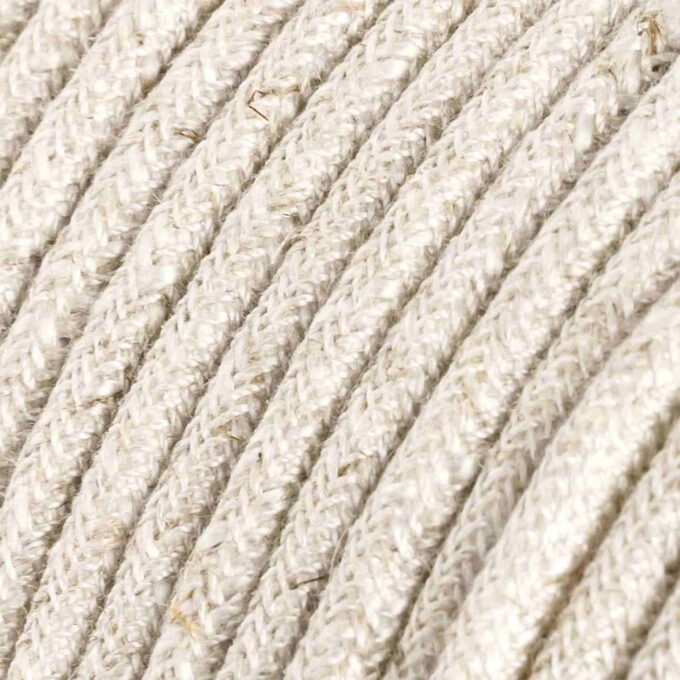 Tekstilinis laidas, 2 x 0,75 mm², ø6,2 mm, smėlio lino melanžas produktas