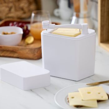 Sūrio dėžutė su pjaustykle Rosti, balta