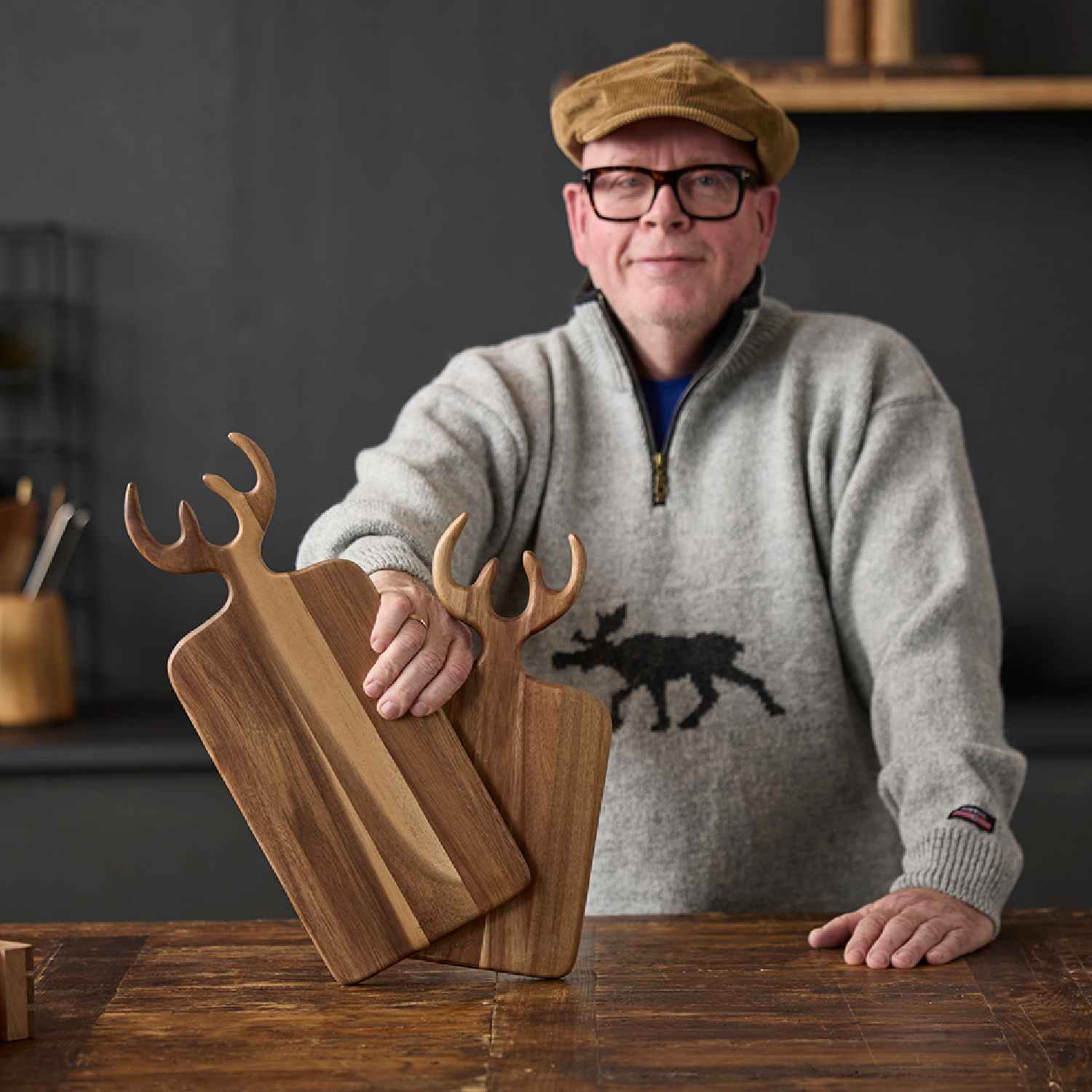 Medinė pjaustymo lentelė Holm, 44 x 18 cm Medinė pjaustymo lentelė Holm 44x18, interjere